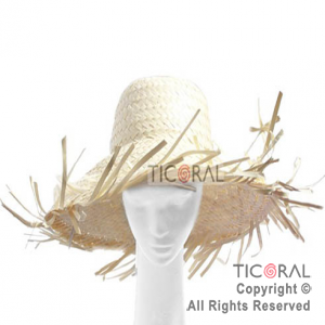 SOMBRERO CARIBEÑO RAFIA FLECOS NATURAL HS8981 x 1 SOMBRERO CARIBEÑO RAFIA FLECOS NATURAL HS8981 x 1